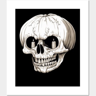 Jack O Lantern Cranium Halloween Gothic v1 Posters and Art